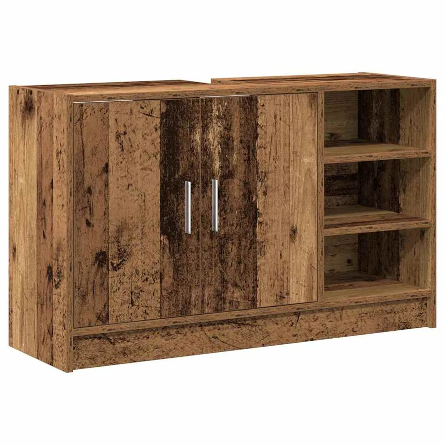 Cabinet de salle de bain avec porte Bois Ancien 90 x 29 x 55 cm - 2