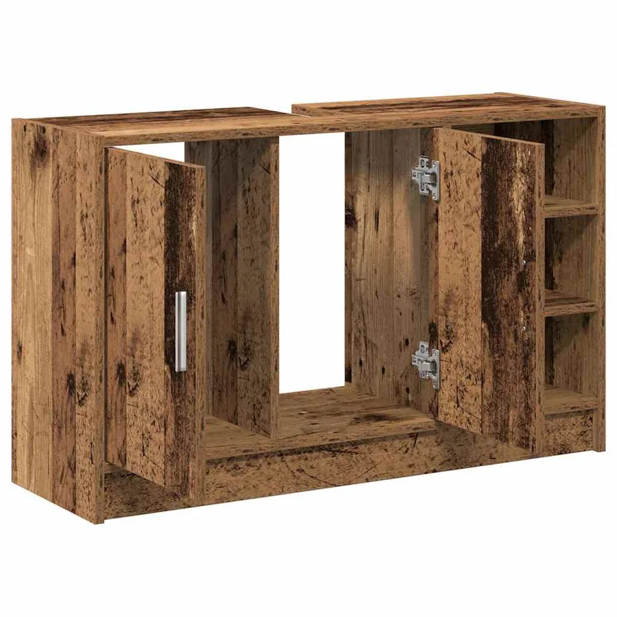 Cabinet de salle de bain avec porte Bois Ancien 90 x 29 x 55 cm - 5
