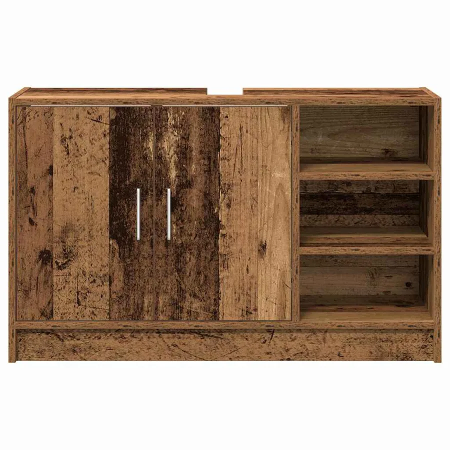 Cabinet de salle de bain avec porte Bois Ancien 90 x 29 x 55 cm - 6