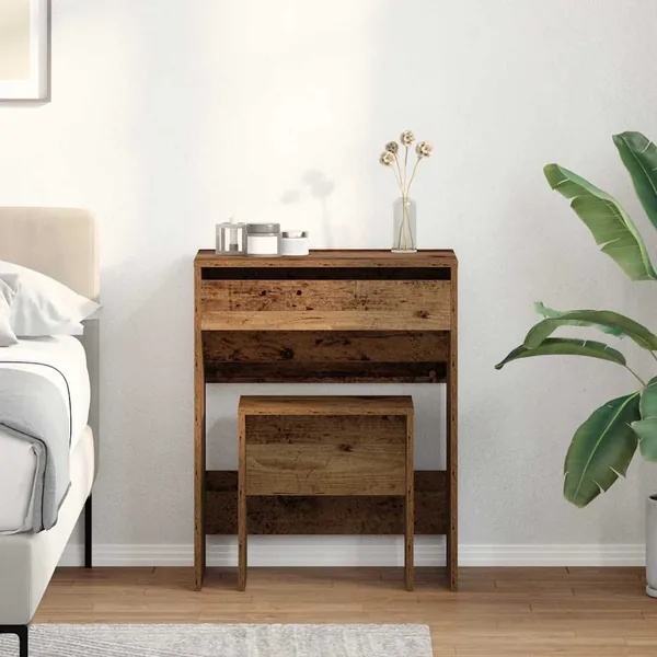 Coiffeuse Bois Ancien 60 x 40 x 75 cm Bois d'ingénierie