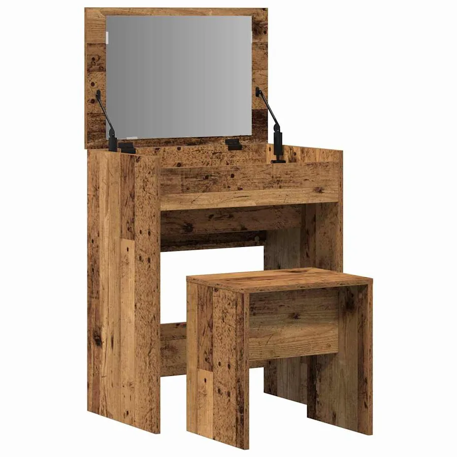 Coiffeuse Bois Ancien 60 x 40 x 75 cm Bois d'ingénierie - 5