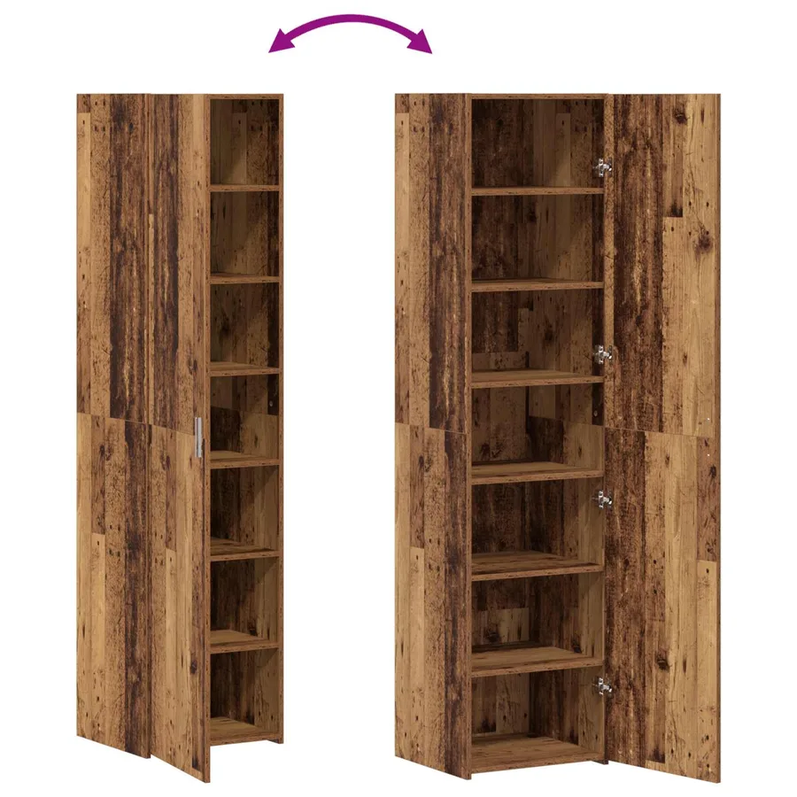 Haut Armoire Bois ancien 45 x 42,5 x 185 cm - 8