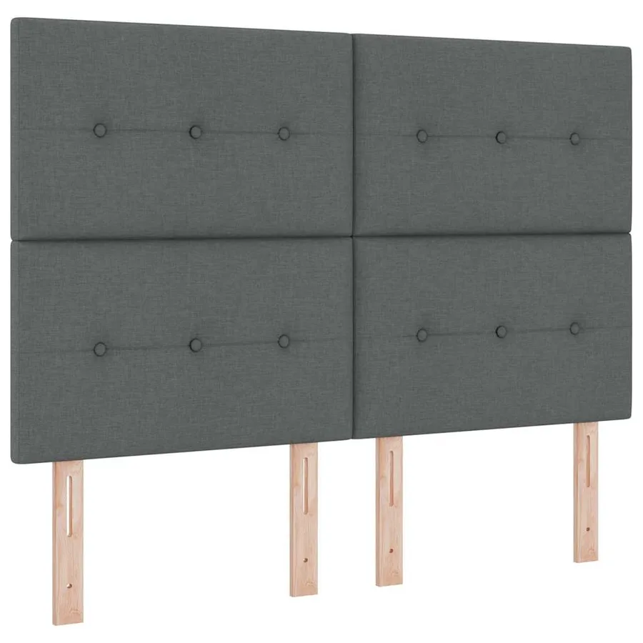 Tête de lit réglable en hauteur Gris foncé 160 cm tissu - 2