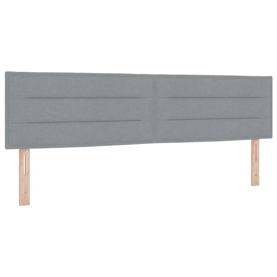 Lit à ressort LED avec bandes LED Gris clair 180 x 200 cm tissu - 7