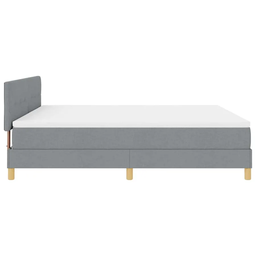 Lit à ressort LED avec bandes LED Gris clair 180 x 200 cm tissu - 9