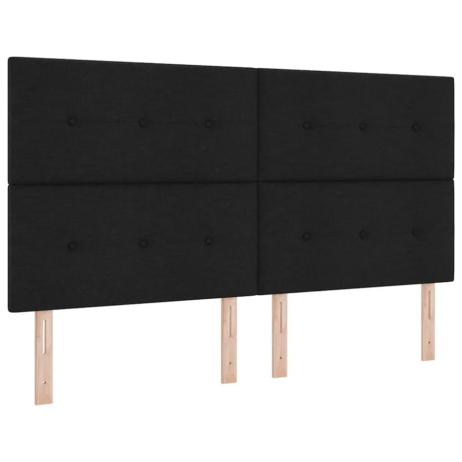 Tête de lit réglable en hauteur Noir 180 cm tissu - 2