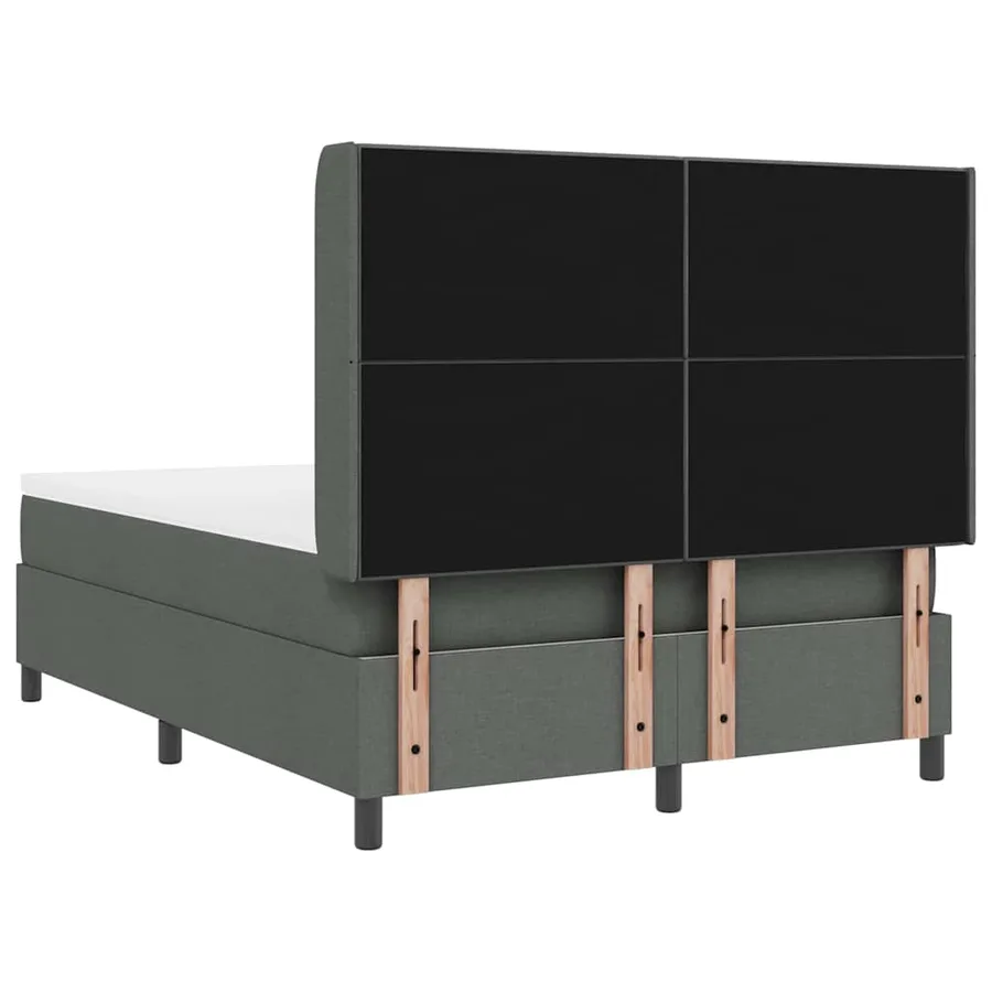 Lit à ressort LED Gris foncé 140 x 190 cm tissu - 10