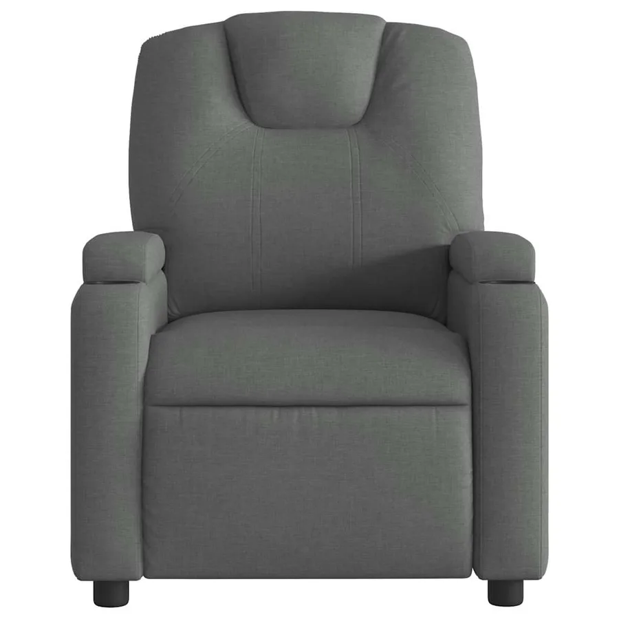 Fauteuil inclinable en tissu gris foncé - 3