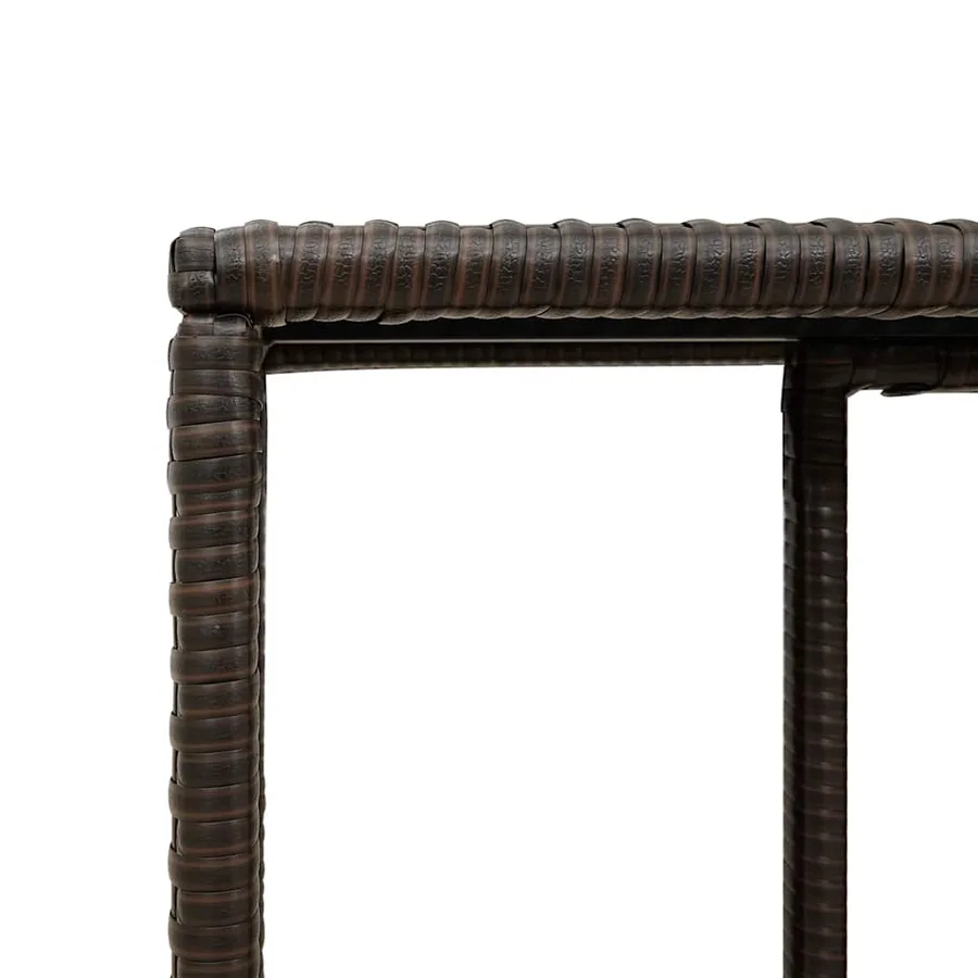 Salon de jardin et coussins 11 pcs marron résine tressée - 15