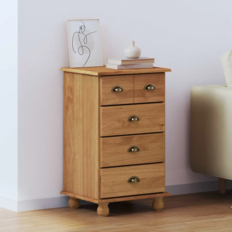 Commode 5-Tiroir ASKIM Marron 48,5 x 40 x 79 cm - 3