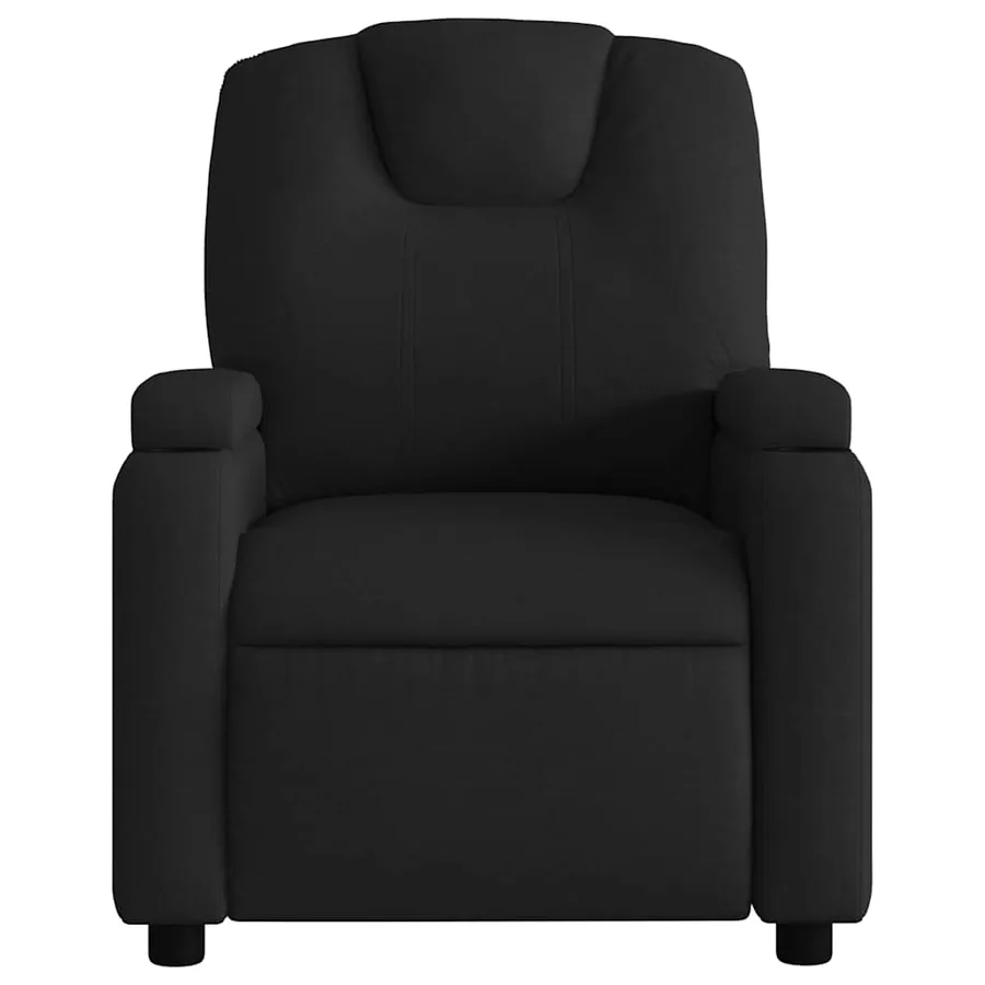Fauteuil de massage inclinable Noir Tissu - 4