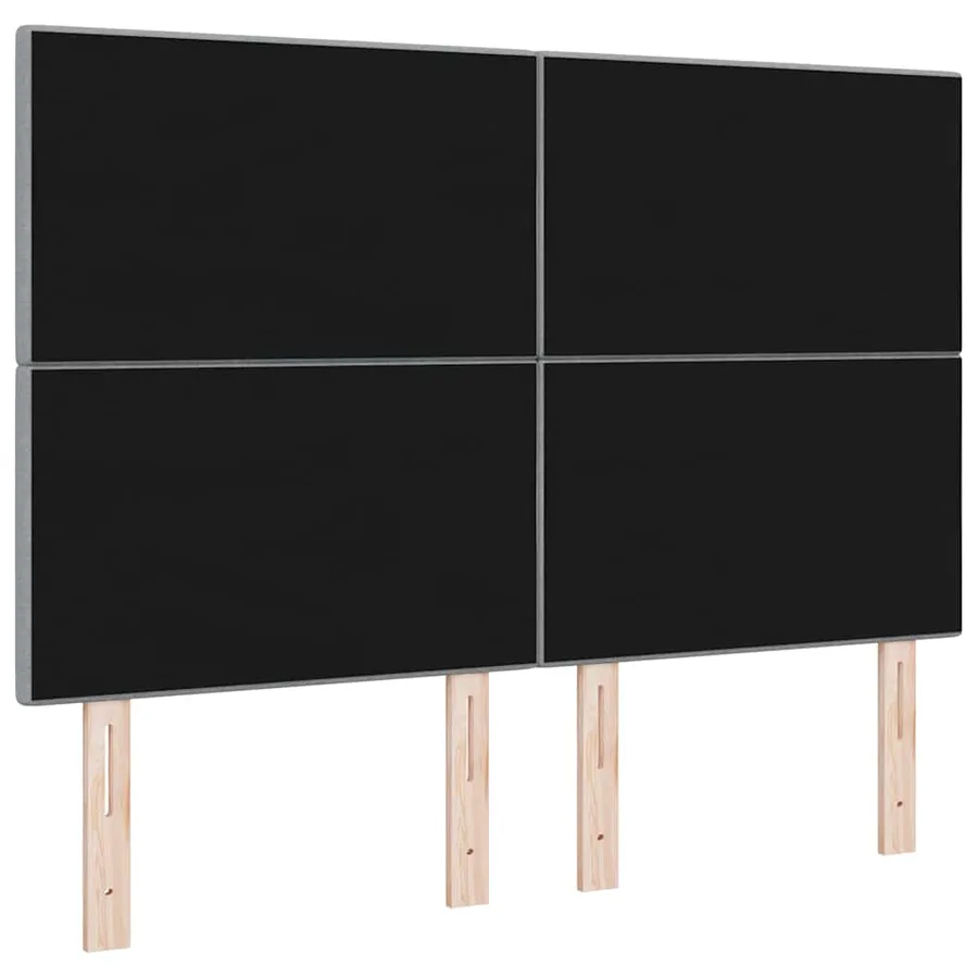 Tête de lit réglable en hauteur Gris clair 144 cm tissu - 6