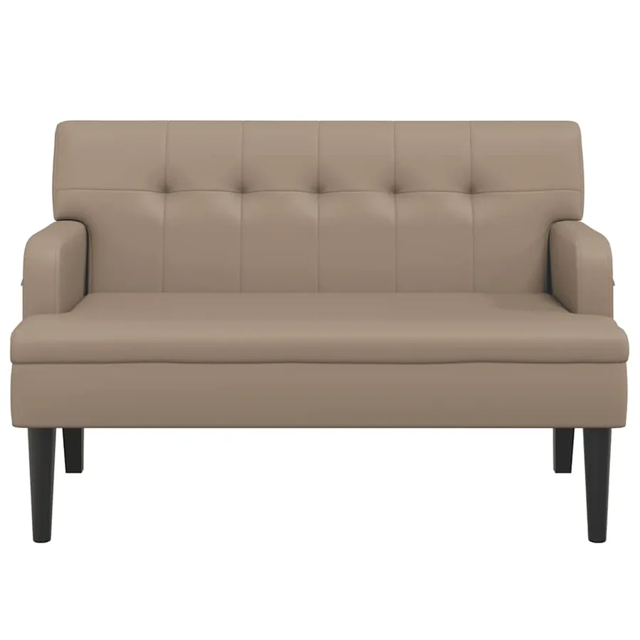 Banc avec dossier cappuccino 112x65,5x75 cm similicuir - 3