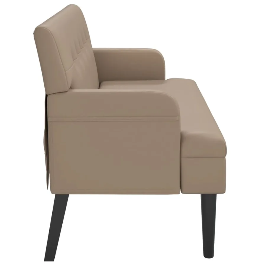 Banc avec dossier cappuccino 112x65,5x75 cm similicuir - 4