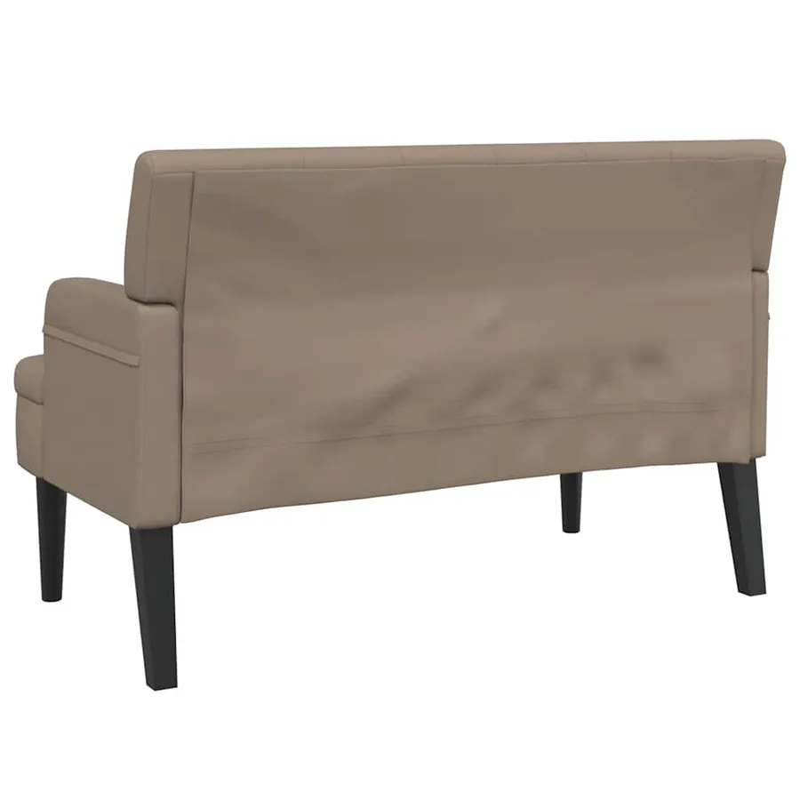 Banc avec dossier cappuccino 112x65,5x75 cm similicuir - 5