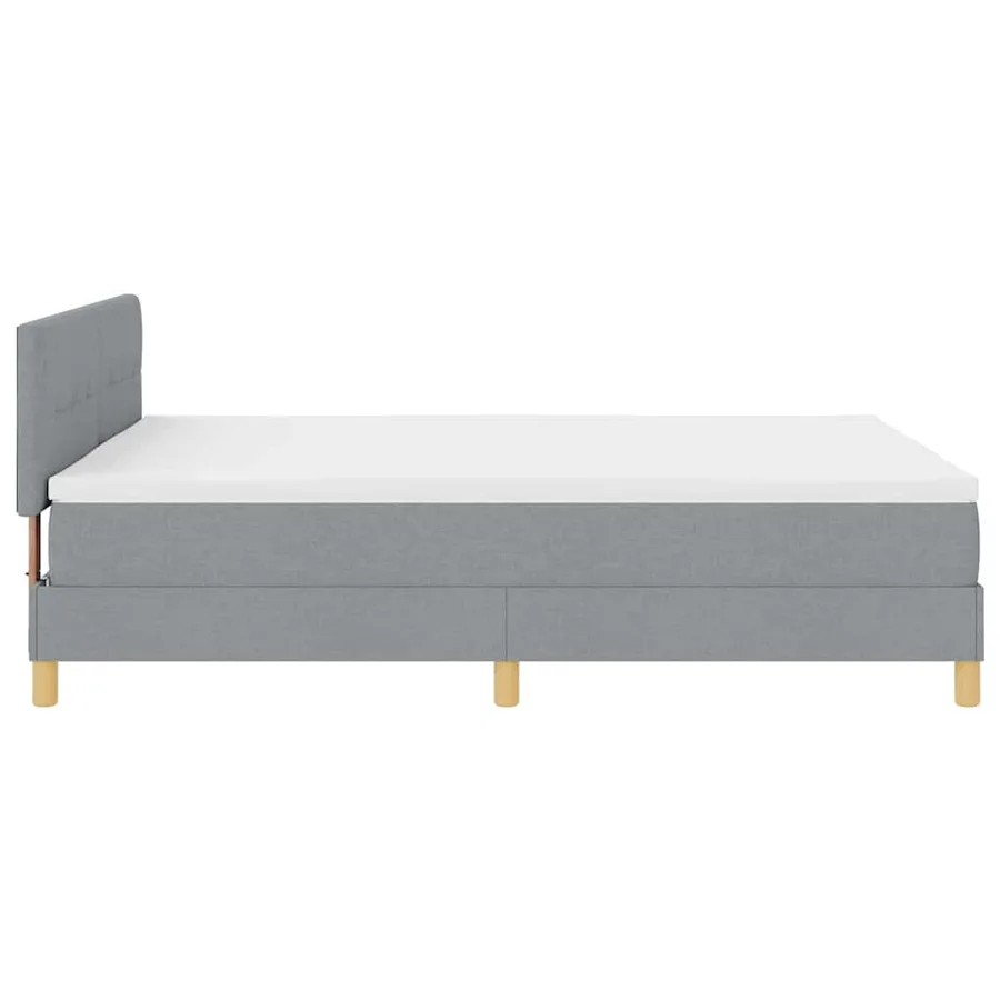 Lit à ressort LED avec bandes LED Gris clair 140 x 200 cm tissu - 9