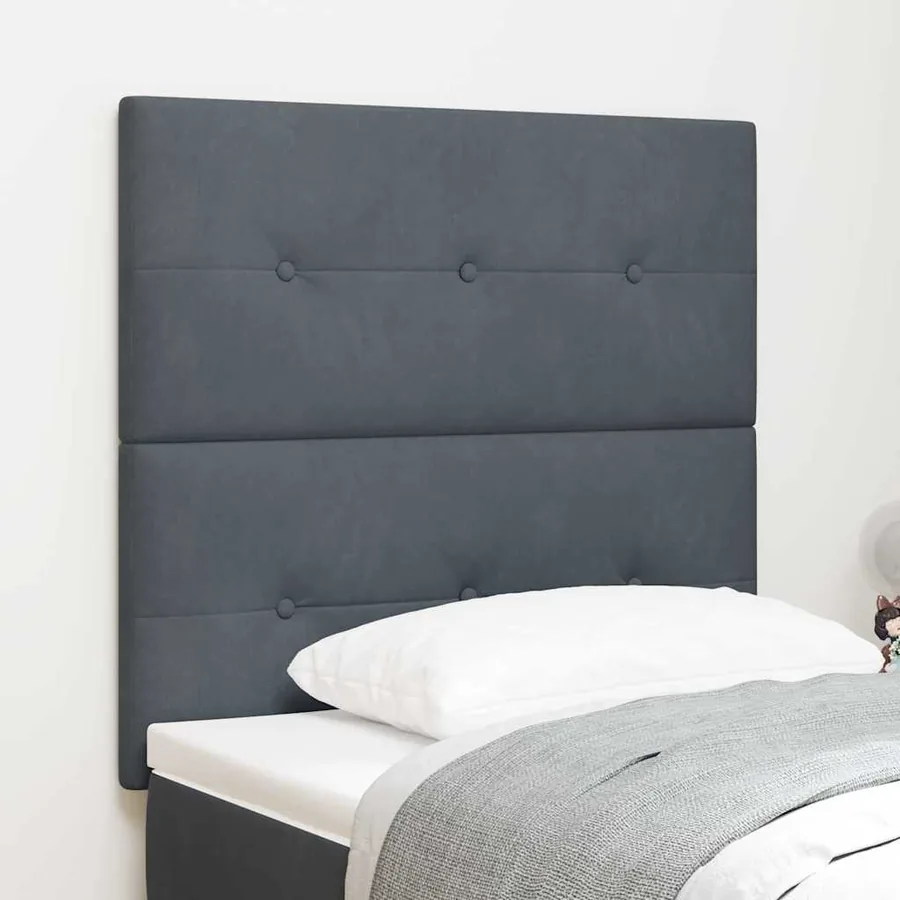 Tête de lit Gris foncé 80 cm Velours
