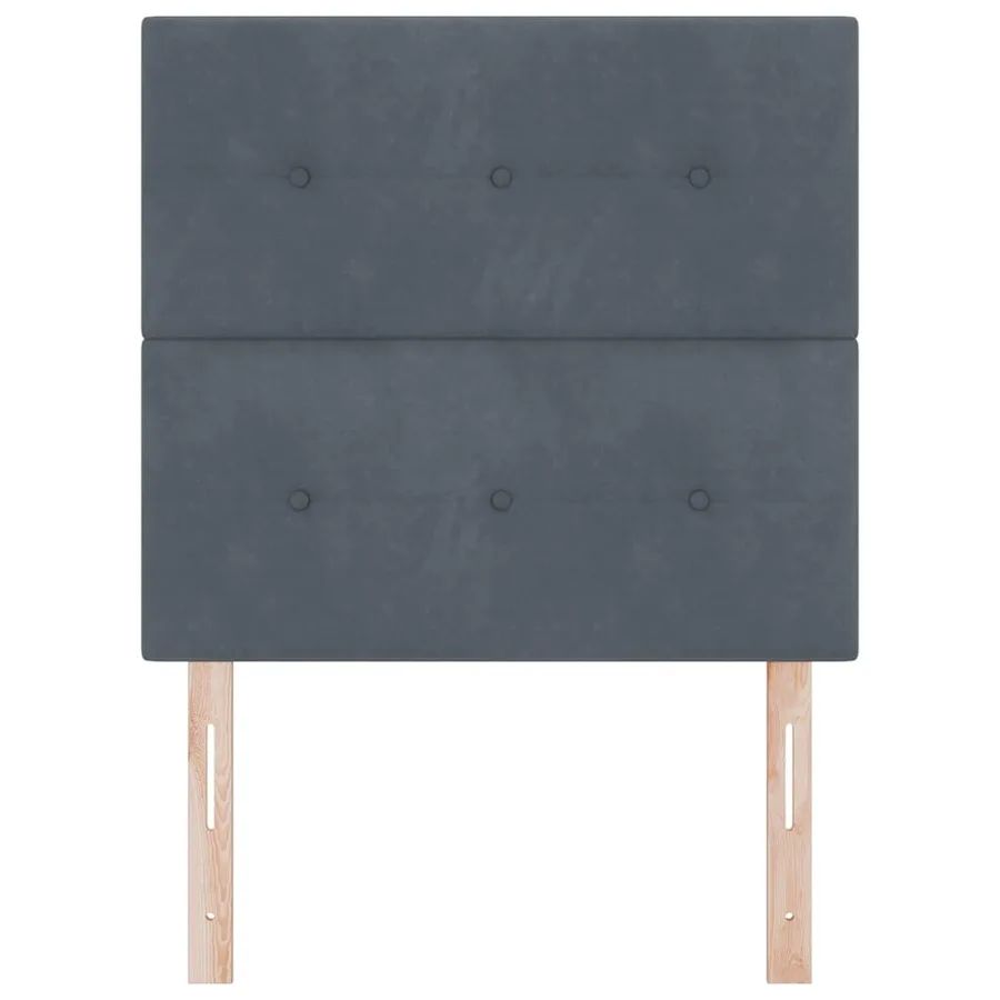Tête de lit Gris foncé 80 cm Velours - 4