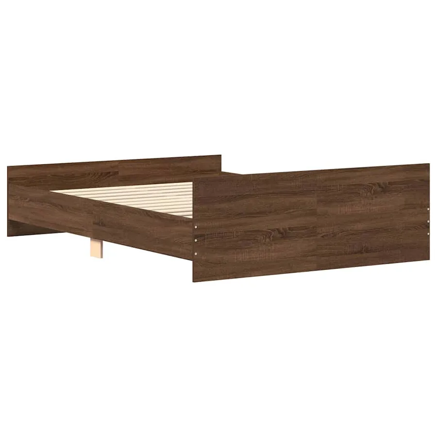 Cadre de lit sans matelas chêne marron 120x200 cm - 7