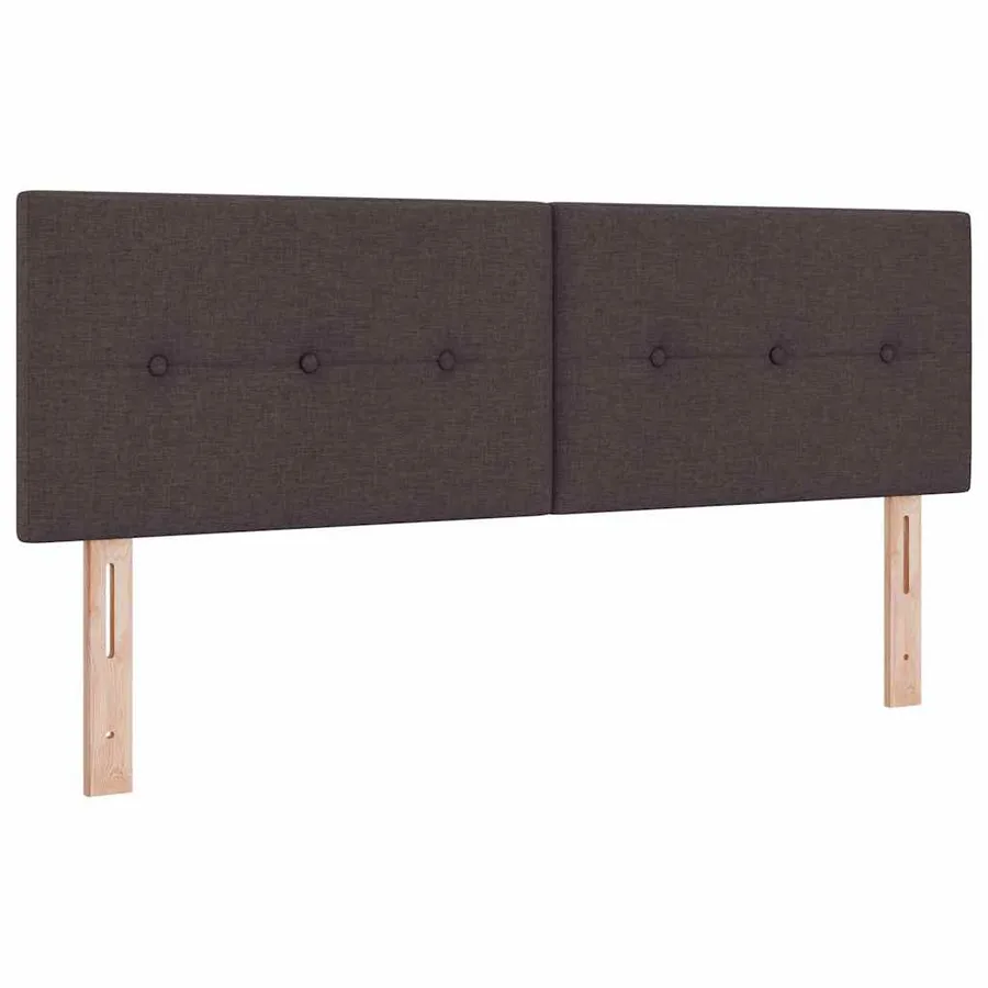 Tête de lit LED avec bandes LED Marron foncé 144 cm tissu - 2