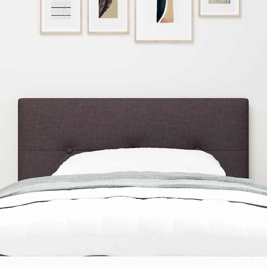 Tête de lit réglable en hauteur Marron foncé 90 cm tissu - 3