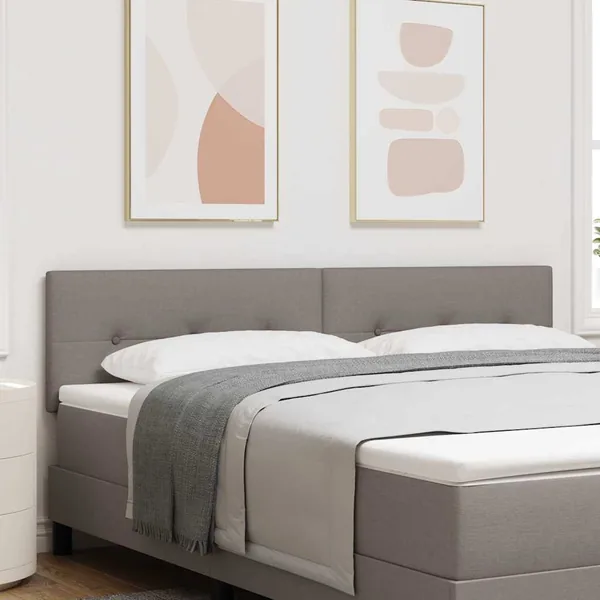 Tête de lit LED avec bandes LED Taupe 180 cm tissu