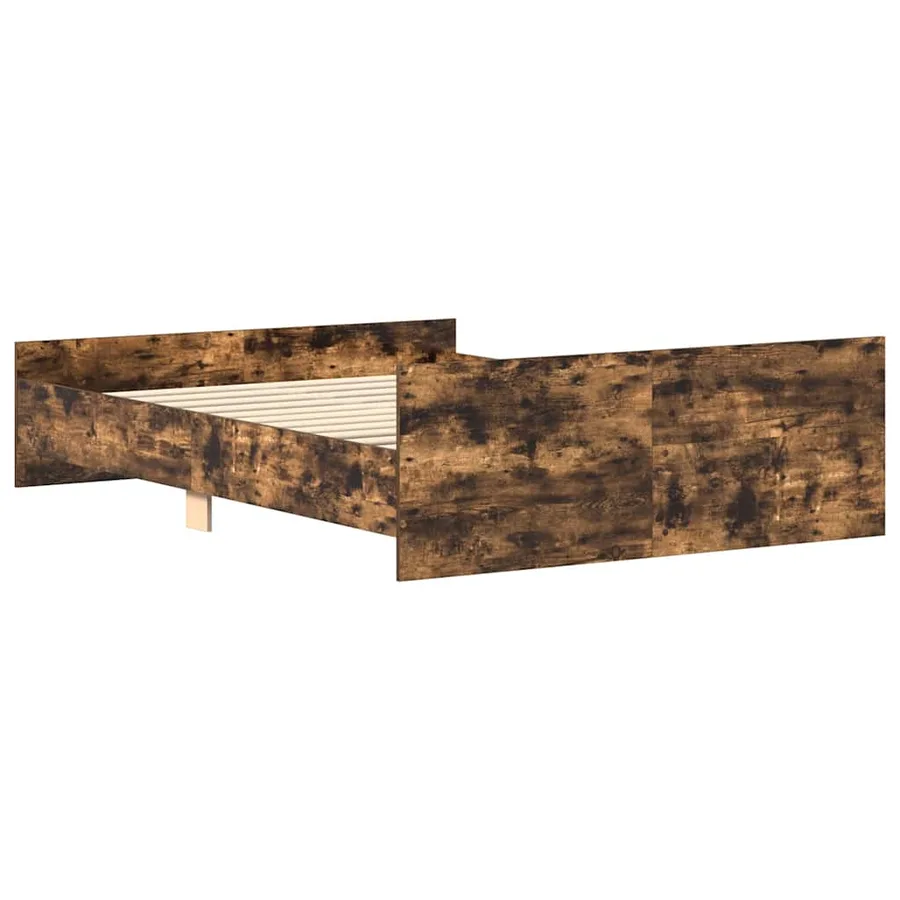 Cadre de lit sans matelas chêne fumé 120x200 cm - 6