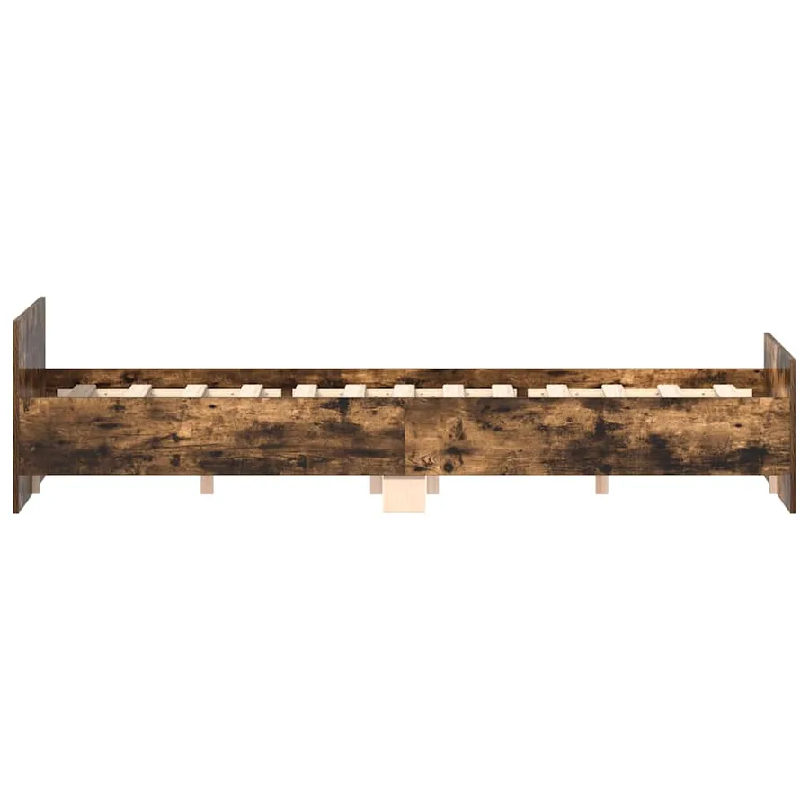 Cadre de lit sans matelas chêne fumé 120x200 cm - 7