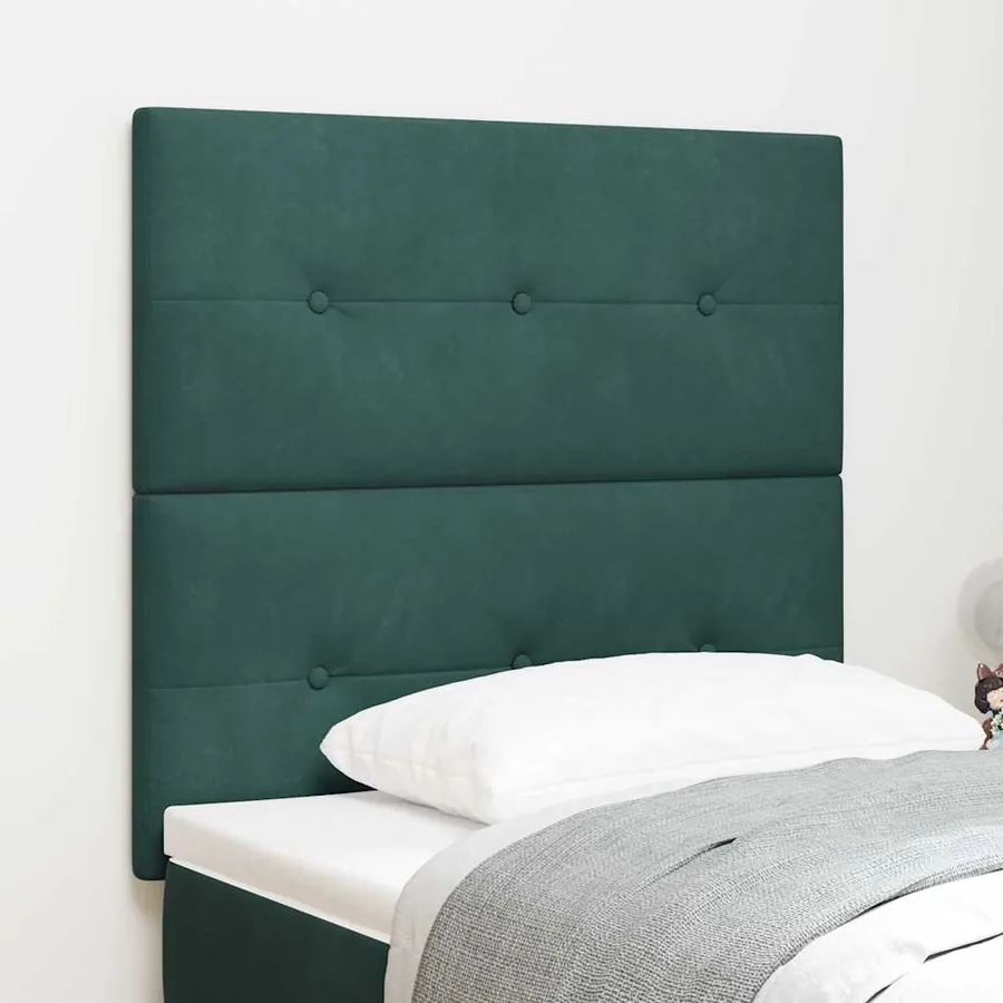 Tête de lit LED avec bandes LED Vert 100 cm Velours