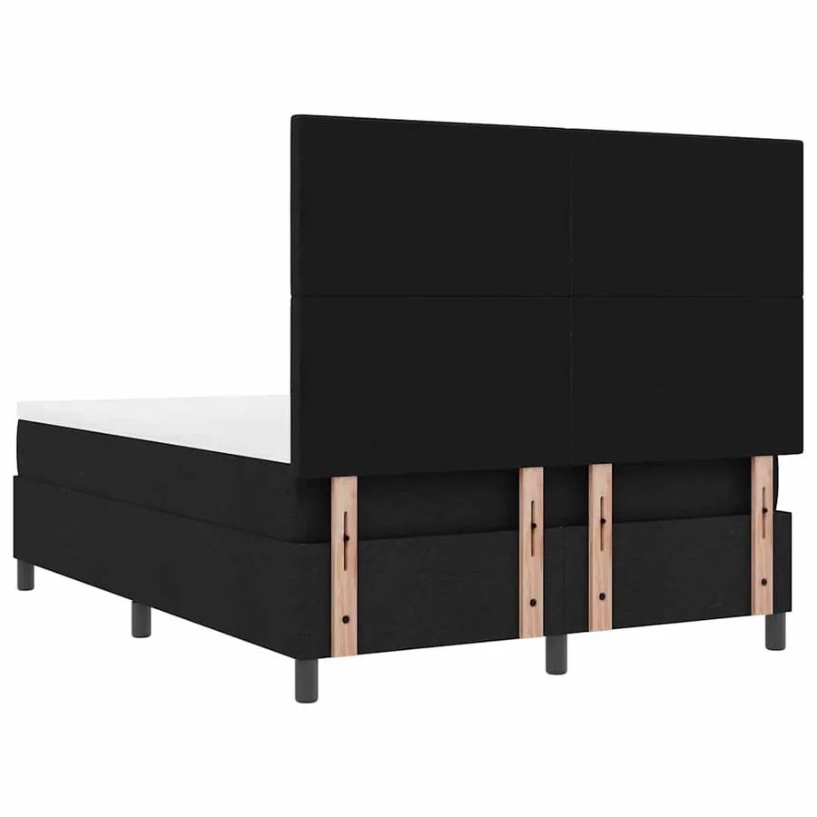 Lit à ressorts avec bandes LED Noir 140 x 200 cm tissu - 10