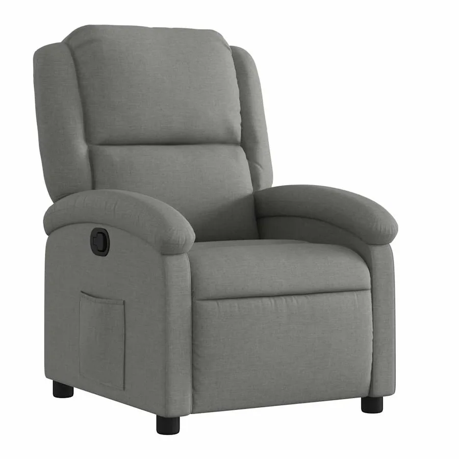 Fauteuil inclinable en tissu gris foncé - 2