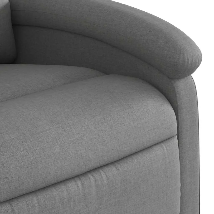 Fauteuil inclinable en tissu gris foncé - 8