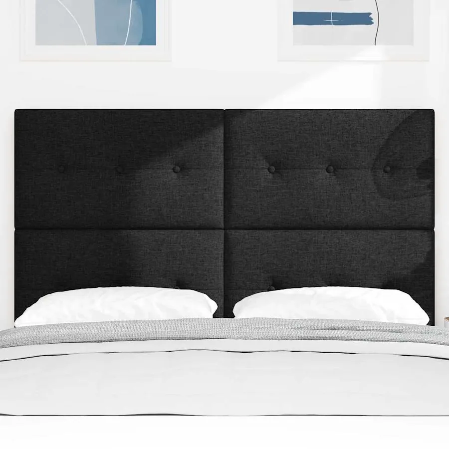 Tête de lit réglable en hauteur Noir 144 cm tissu - 3