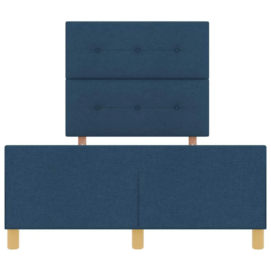 Cadre de lit avec tête de lit Bleu 120 x 200 cm tissu - 7