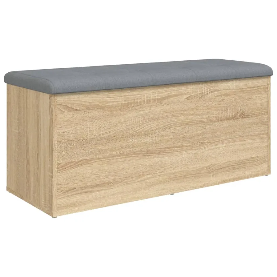 Banc de rangement Chêne Sonoma 102x42x45 cm Bois d'ingénierie - 2