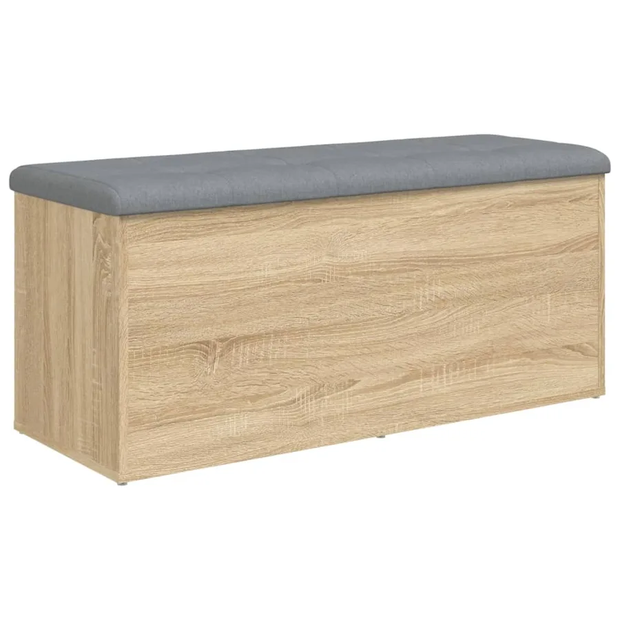 Banc de rangement Chêne Sonoma 102x42x45 cm Bois d'ingénierie - 6