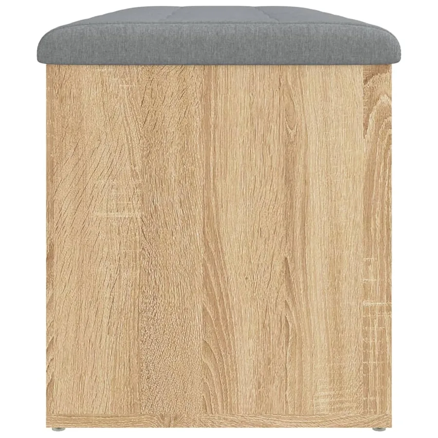 Banc de rangement Chêne Sonoma 102x42x45 cm Bois d'ingénierie - 7