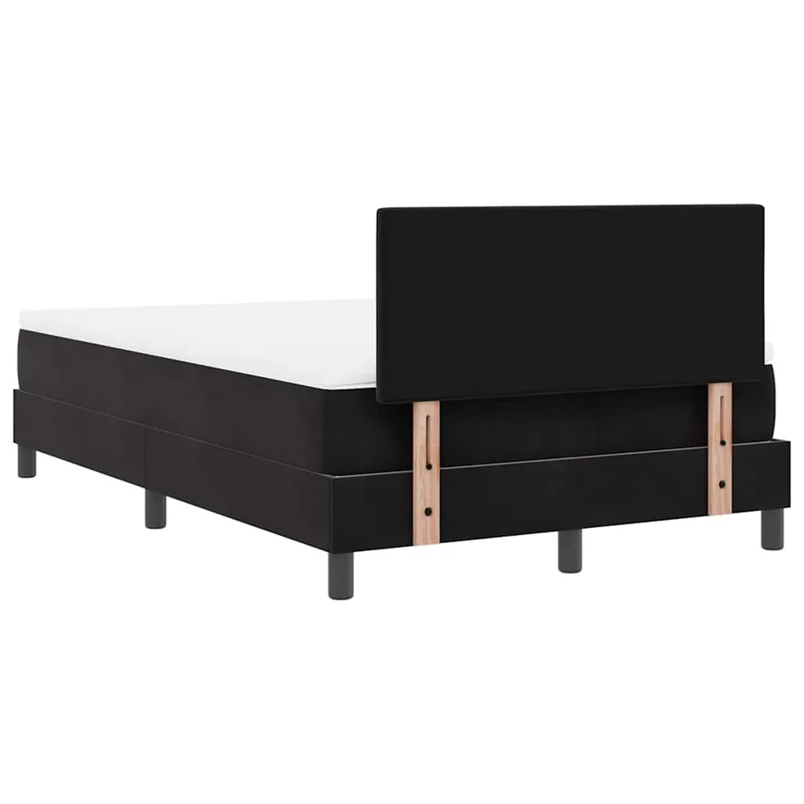 Lit à ressort LED avec bandes LED Noir 120 x 190 cm Velours - 10