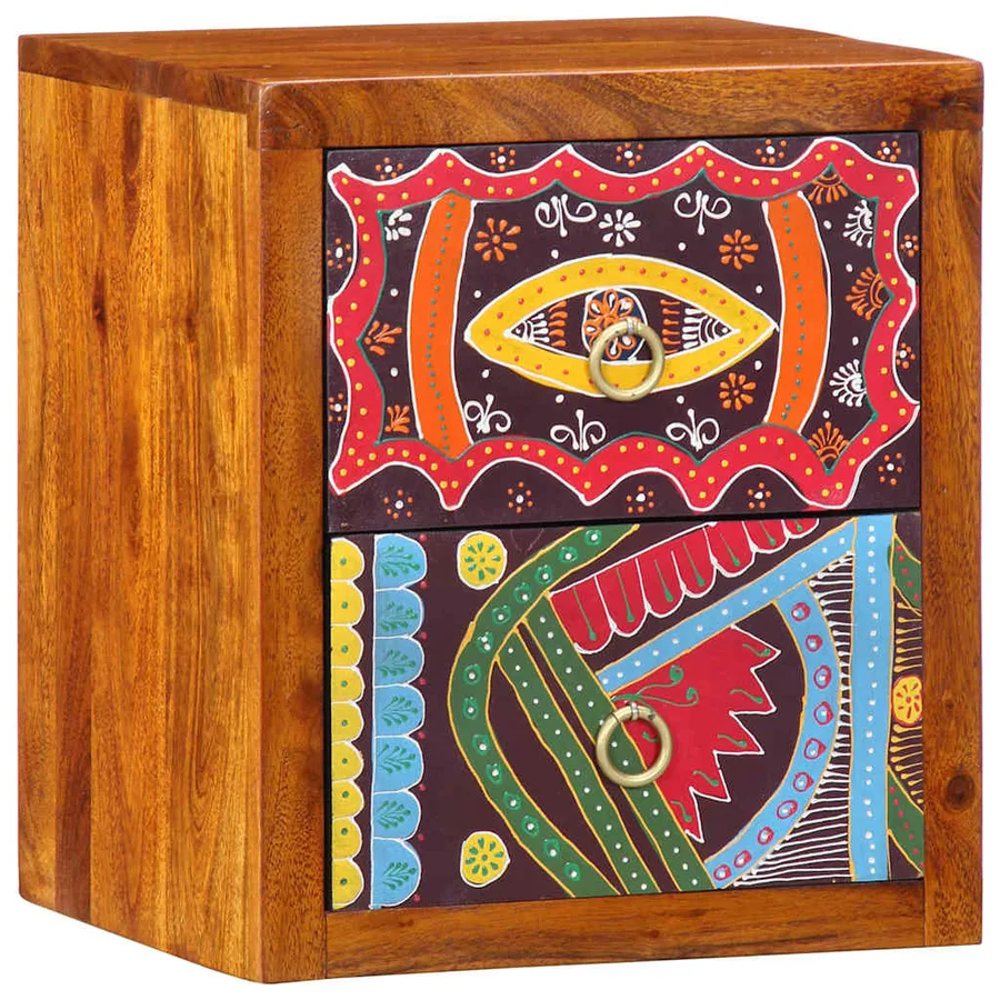 Cabinet de chevet avec tiroir 2 pcs Marron 35 x 30 x 40 cm - 3