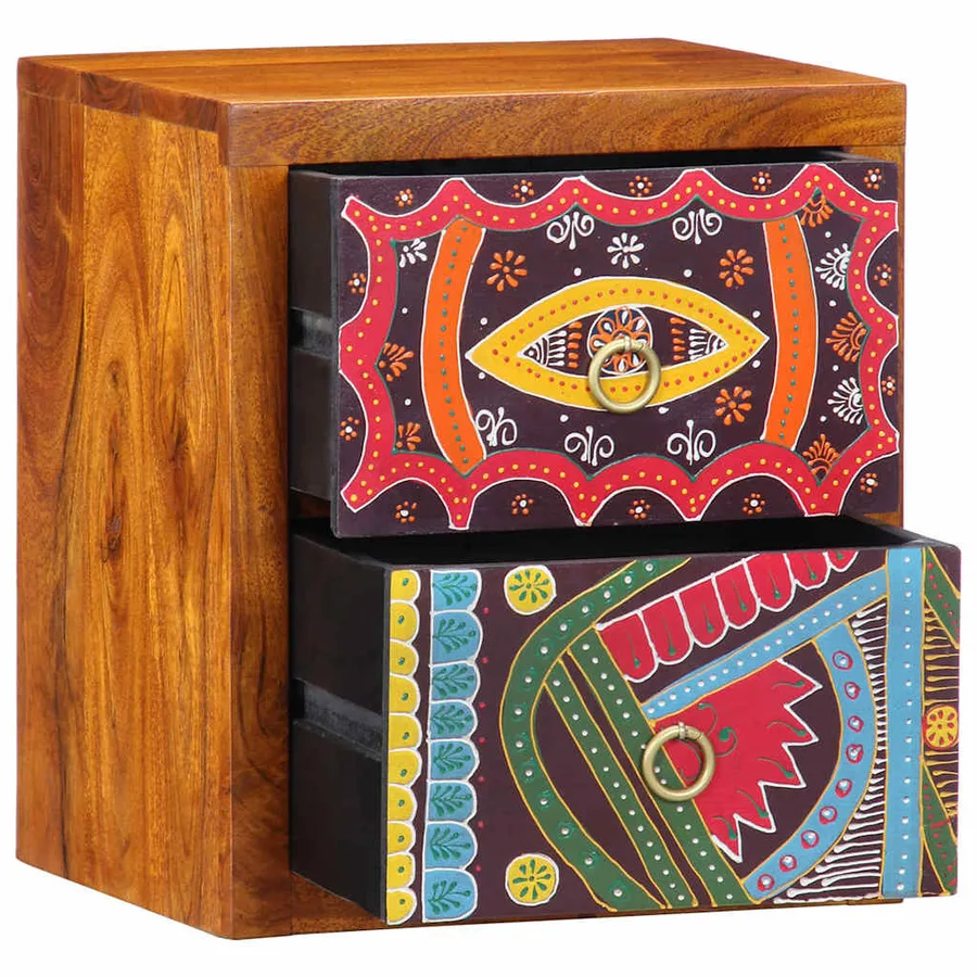 Cabinet de chevet avec tiroir 2 pcs Marron 35 x 30 x 40 cm - 4