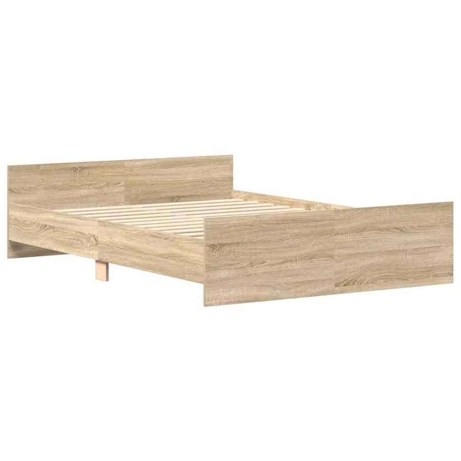 Cadre de lit sans matelas gris béton 120x190 cm - 4