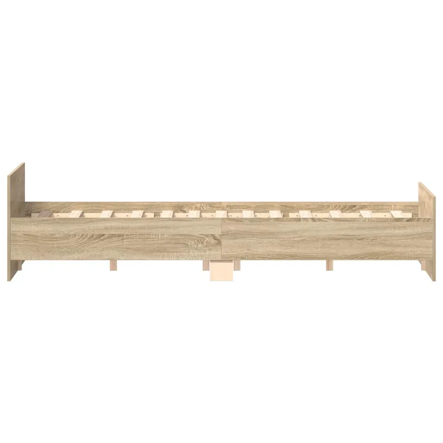 Cadre de lit sans matelas gris béton 120x190 cm - 7