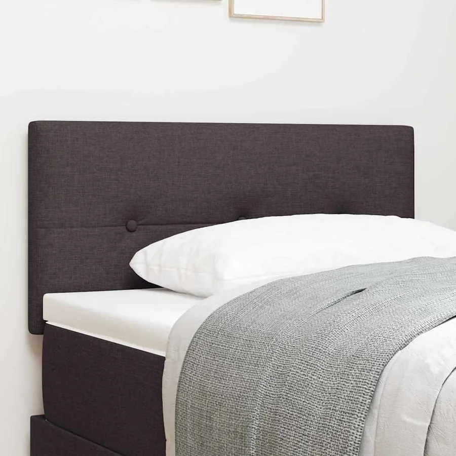 Tête de lit LED avec bandes LED Marron foncé 100 cm tissu