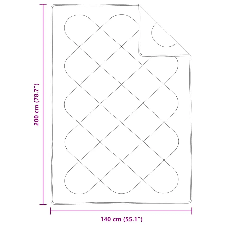 Duvet d'hiver Blanc 200 x 135 x 5 cm Polyester - 8