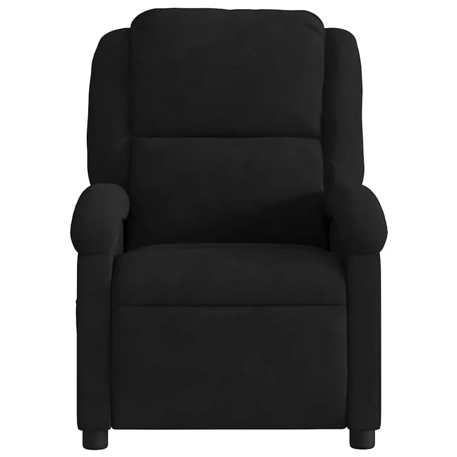Fauteuil de massage inclinable noir velours - 5