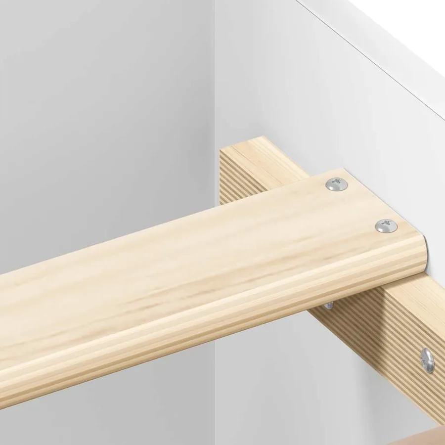Cadre de lit sans matelas blanc 90x190 cm bois d'ingénierie - 9