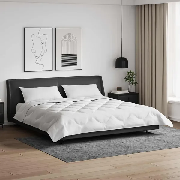Couette avec oreiller 3 pcs Blanc Microfibre