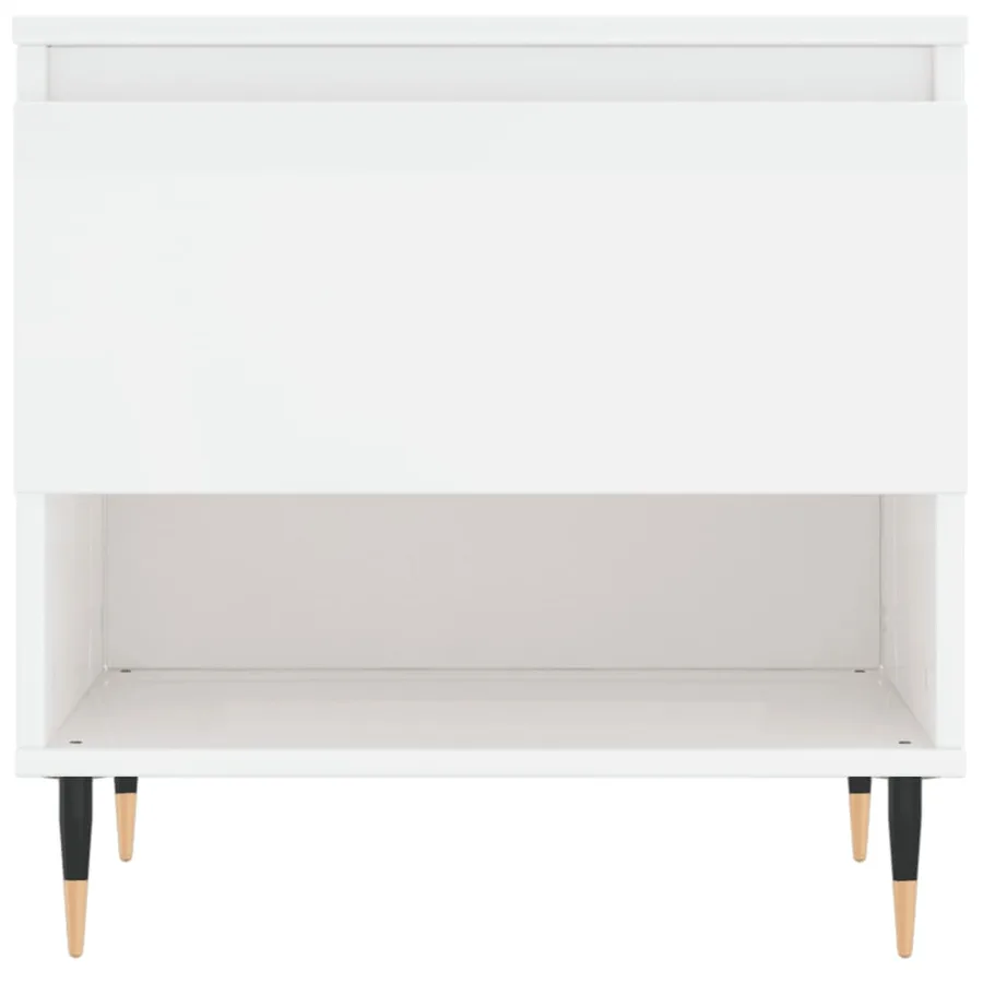 Tables basses 2 pcs blanc brillant 50x46x50cm bois d'ingénierie - 6