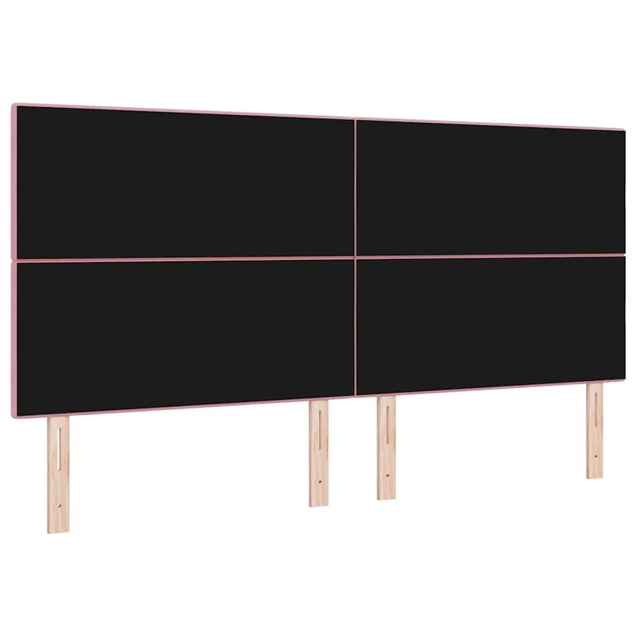 Tête de lit LED avec bandes LED Rose 200 cm Velours - 7