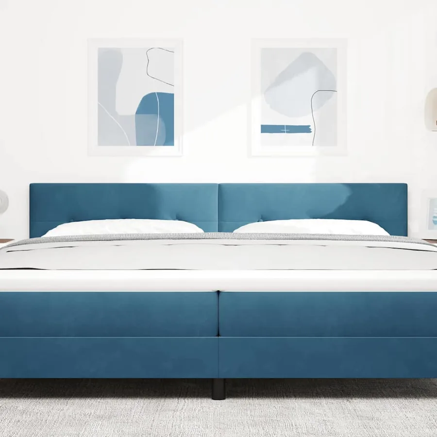 Tête de lit Bleu foncé 200 cm Velours - 3